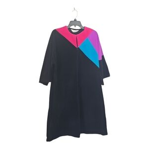 Vanity Fair Womens Size M Vintage 80s MOD Lounge Plush Lounge House Dress Retro